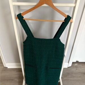 Abercrombie & Fitch Dark Green Tweed Mini Dress